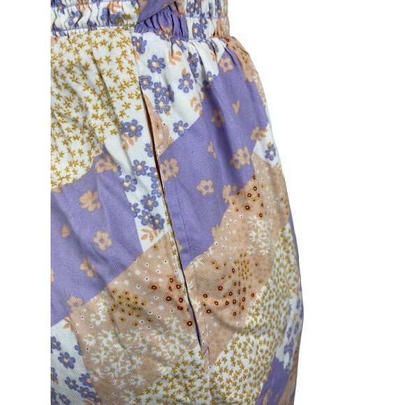 Arizona Womens Patchwork Floral Jumpsuit with Spaghetti Straps Sz XXL - Picture 5 of 8